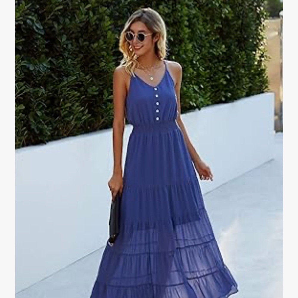 NWT PRETTYGARDEN  Blue Maxi Dress